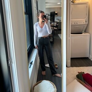 Wilfred black leather pants